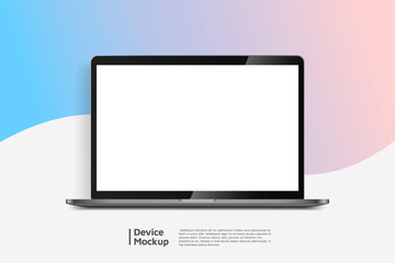 Laptop isometric perspective view. Template for infographics or presentation UI design interface. vector illustration