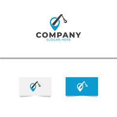 Towing Location Logo Design Vector Template