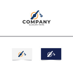 Towing Car Logo Design Vector Template