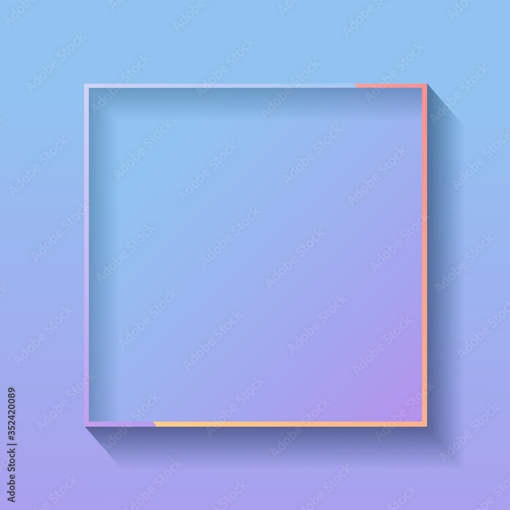 Aufkleber blank square colorful abstract frame vector