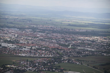 Panoramic view of the valley from a medieval castle