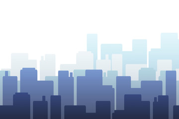 ビルのシルエット背景　長方形