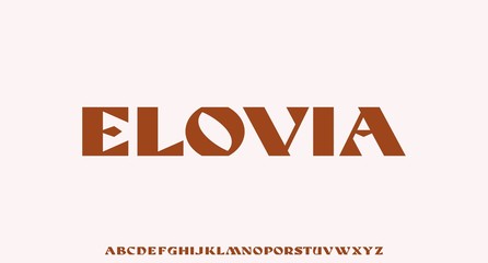 ELOVIA, LUXURY AND ELEGANT UPPERCASE ALPHABET. DISPLAY FONT SERIF