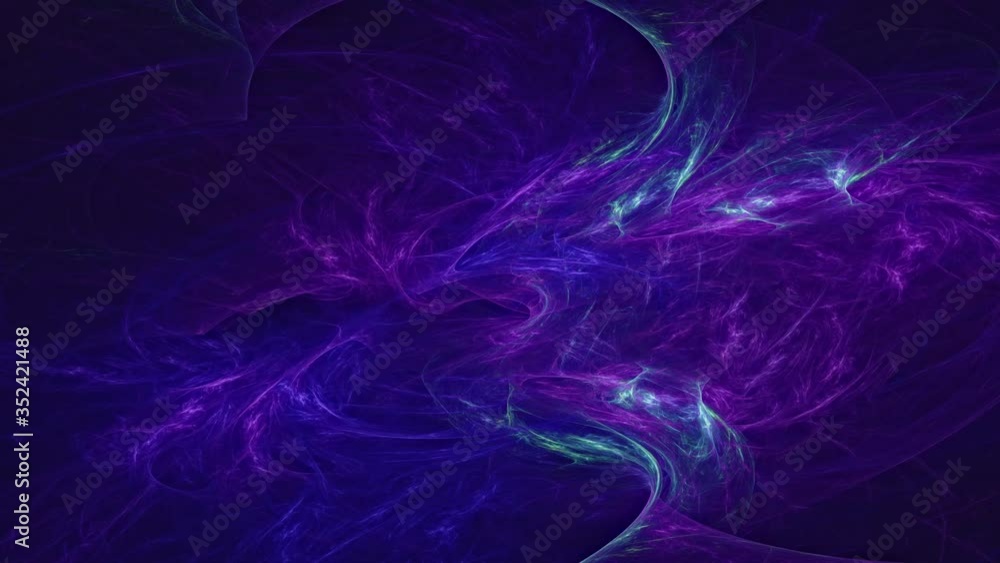 Poster modern futuristic fractals. space nebula universe. abstract background video. neon lines. 4k 3d rend