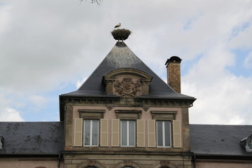 Obraz premium Clocher d'une des tours du village de Turckheim en Alsace