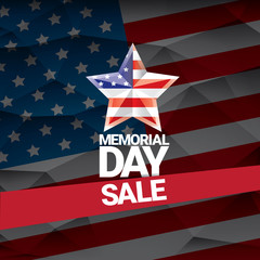 Vector memorial day sale banner. memorial day sale label. memorial day sale sticker