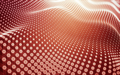 Abstract background. Molecules technology with polygonal shapes, connecting dots and lines. Connection structure. Big data visualization.