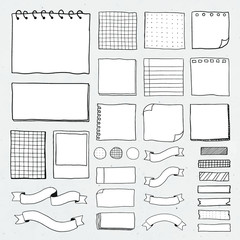 Blank reminder paper notes vector set © Rawpixel.com