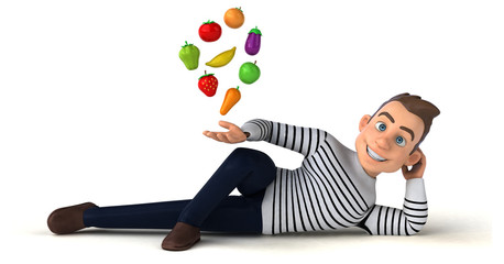 Fun 3D cartoon casual character