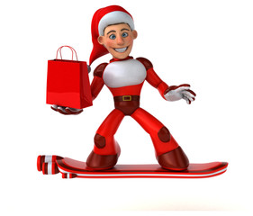 Fun Super Santa Claus - 3D Illustration