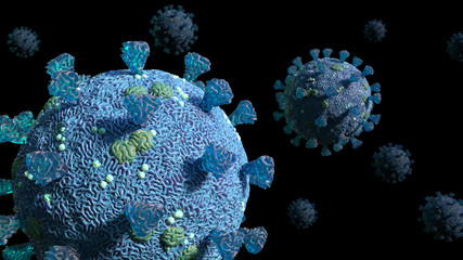 Covid-19 virus, Coronavirus epidemic,  health threatening influenza virus