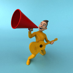 Fun 3D cartoon yellow character
