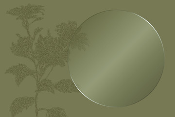An elegant frame on floral pattern background vector