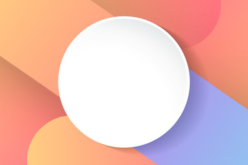 Blank circle colorful abstract frame vector