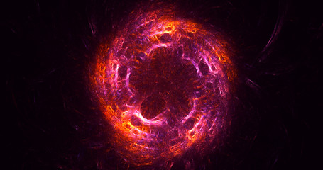 3D rendering abstract red fractal light background