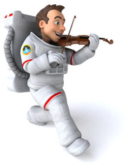 3D Illustration of an astronaut  volonist