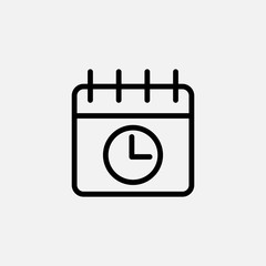 Calendar line icon. Date and reminder, deadline symbol. logo. Outline design editable stroke. For yuor design. Stock - Vector illustration.