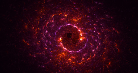 Fototapeta premium 3D rendering abstract red fractal light background