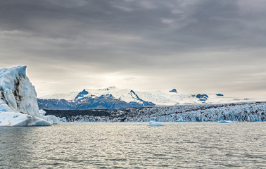 Icebergs in the Jokulsarlon Glacier Lagoon (Iceland)