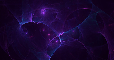 3D rendering abstract red fractal light background