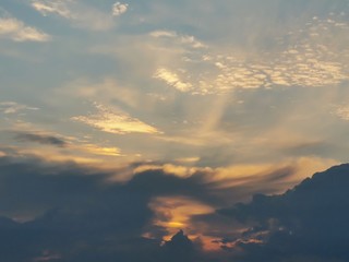 Nubes atardecer