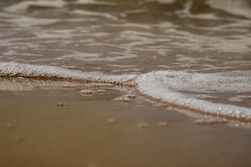 Gray Baltic sea in calm day.