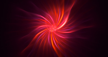3D rendering abstract red fractal light background