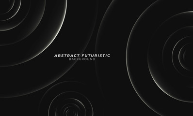 Graphic circles seamless pattern. Abstract futuristic art wallpaper. Vector illustration.