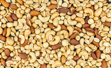 Roasted nuts for use as background image or as texture