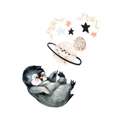 Cute little penguin illustration