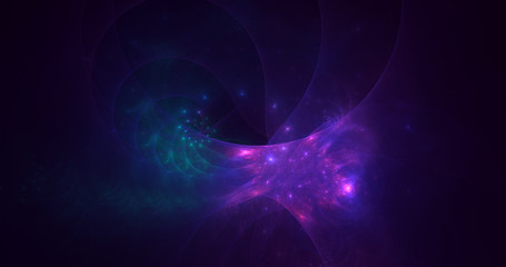 3D rendering abstract red fractal light background