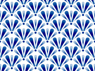 blue flower seamless pattern