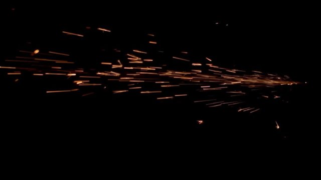 abstract black background with fiery sparks