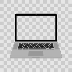 laptop layout in flat style, device screen layout. Vector illustration