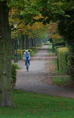 Cyclist. Maatschappij van Weldadigheid Frederiksoord Drenthe Netherlands. 