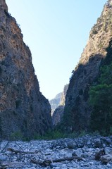 Samaria Gorge National Park in Crete Greece