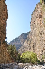 Samaria Gorge National Park in Crete Greece