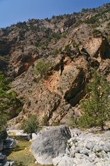 Samaria Gorge National Park in Crete Greece