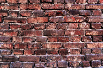 Red brick wall texture for interior design. 