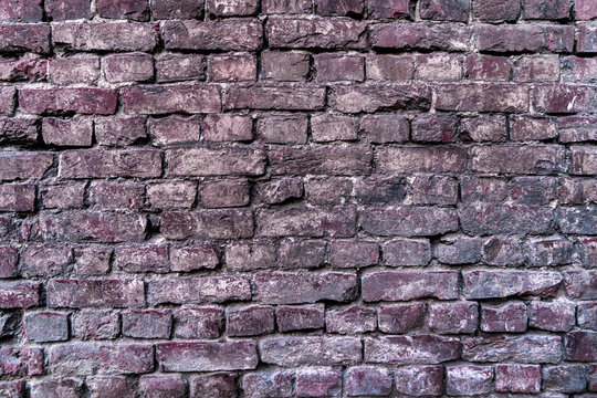Red brick wall texture for interior design. 