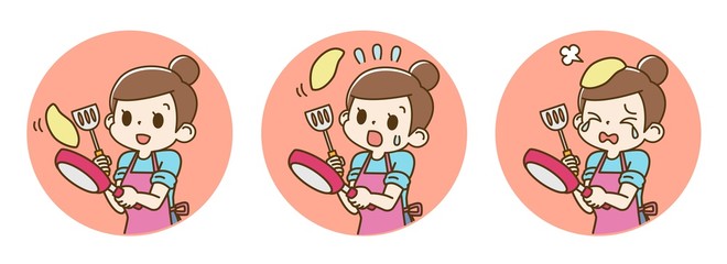 お料理失敗ママ（アイコンver）