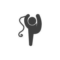 Rhythmic gymnastic vector icon. filled flat sign for mobile concept and web design. Gymnastic exercise glyph icon. Symbol, logo illustration. Vector graphics