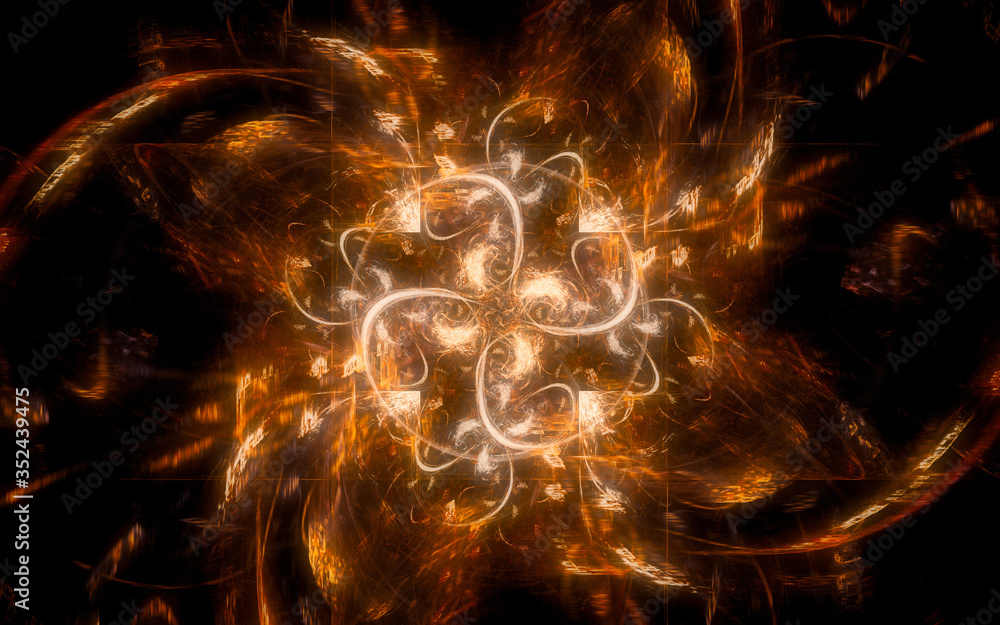Fototapete digital generated image in the form of abstract geometric shapes of various shades and colors for us