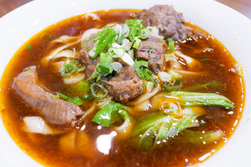 Braised beef noodles - a popular food in Taiwan