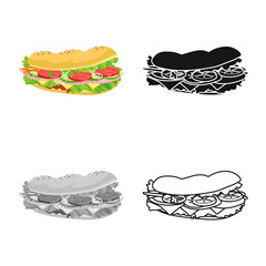 Vector design of burger and bread icon. Graphic of burger and tomato stock vector illustration.