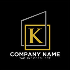 Letter K initial logo design for business