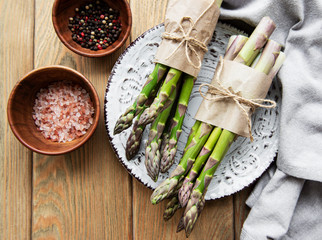 Fresh green asparagus