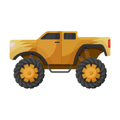Monster truck vector icon.Cartoon vector icon isolated on white background monster truck.