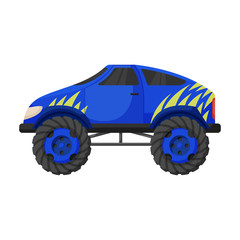 Monster truck vector icon.Cartoon vector icon isolated on white background monster truck.