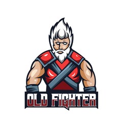 ld Fighter mascot logo design vector with modern illustration concept style for badge, emblem and t shirt printing. Angry fighter illustration for sport and e-sport team.